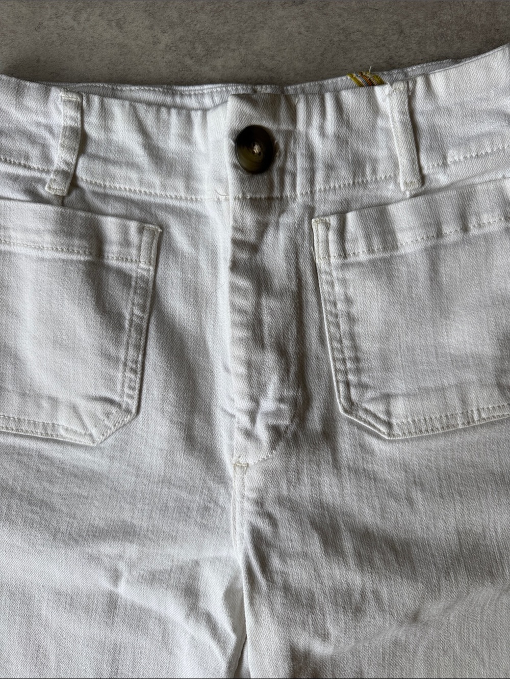 Anthropologie Maeve Colette High-Rise Wide-Leg Jeans | Ivory | Size 27 🤍 - Picture 4 of 11